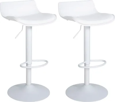 Produktbild von 2er Set Barhocker Aveiro Kunstleder weiß