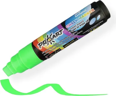 Zdjęcie produktu dla LEVIATAN Pisaki kredowe do tablic zmywalne | pisaki kredowe do wycierania na sucho i mokro | marker kredowy, marker kredowy | końcówka klinowa 10 mm - zielony