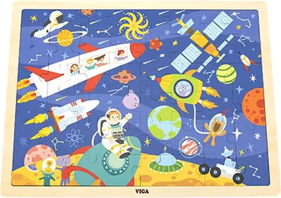 Obrázek produktu pro Dřevěné puzzle poznávej vesmír Viga 48 dílků
