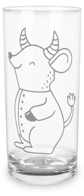 Produktbild von Mr. & Mrs. Panda Glas Stier Astrologie 400 ml - Transparent - Geschenk, Saftglas, Tierkreiszeichen, Sternzeichen, Tumbler, Wasserglas, Geburtstagsgeschenk, Cocktailglas