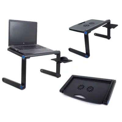 Produktbild von Verk 06162 Stolík na notebook E-Table 51 x 30 cm, čierna