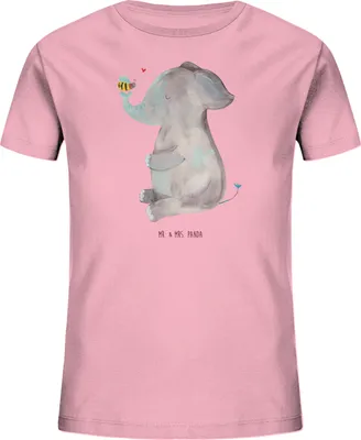 Produktbild von Mr. & Mrs. Panda Kleinkinder T-Shirt Elefant Biene 9-11 Jahre (134/146) - Baumwolle Pink - Geschenk, Liebe, Teenager, Kindershirt, Liebesspruch, Hochzeitsgeschenk, Jahrestag