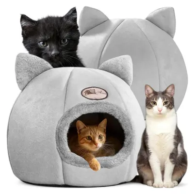 Immagine prodotto di Letto per gatti Grotta per gatti Posto letto in peluche Accogliente Caldo Antistress Confortevole