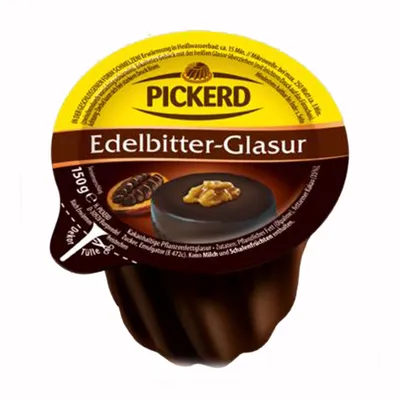 Produktbild von Pickerd Edelbitter Glasur im Gugelhupf Förmchen Kuchenglasur 150g