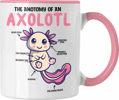 Produktbild von Trendation - Axolotl Tasse Geschenk für Schwanzlurch-Liebhaber (Rosa)