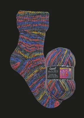 Produktbild von Opal Hundertwasser III | 4-fach Sockenwolle 100g | Farbe 3205