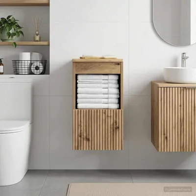 Obrázok produktu pre Maison Exclusive – Skrinka do kúpeľne, prevedenie Artisan Oak, rozmer 30 x 35 x 50 cm, materiál: drevovláknitá doska