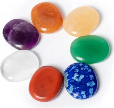Produktbild von 7 Chakra Mini Sorgensteine -- 2.5x2x0.6cm