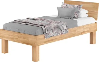 Produktbild von Massivholzbett extra stabil 100x220 hohes Seniorenbett Gästebett Zubehör wählbar V-60.81-10-220ohne Zubehör