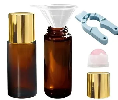 Produktbild von Solidchoice – 2er-Pack Roll-on-Flaschen aus Rosenquarz, 50 ml