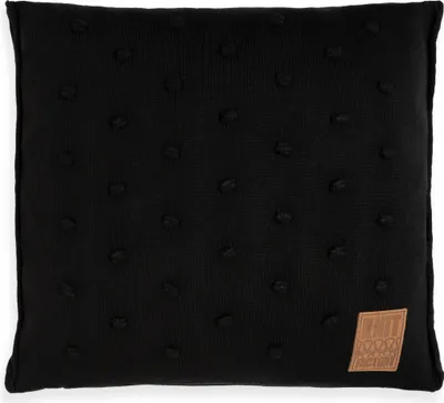 Produktbild von Knit Factory Noa Kissen - Schwarz - 50x50 cm
