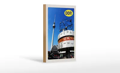 Produktbild von Holzschild Reise 12x18 cm Berlin Alexanderplatz Weltzeituhr