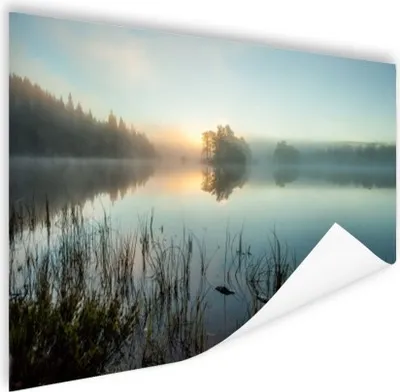 Produktbild von MuchoWow® Poster Sonnenaufgang am See 120x80 cm - Bilder