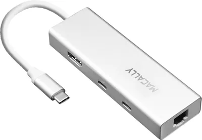 Produktbild von Macally – Hliníkový multiportový rozbočovač USB-C 6 v 1