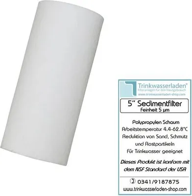 Sedimentfilter 5 Zoll aus Polypropylene Schaum Wasserfilter