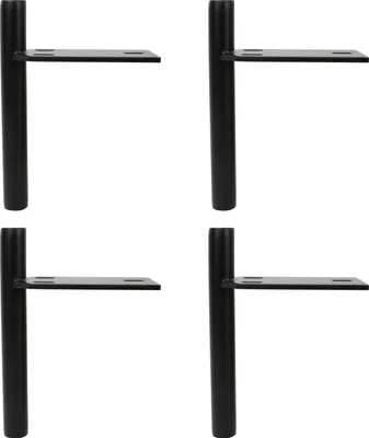 Produktbild von Natural Goods Berlin Möbelbeine OUTSTANDING, Möbelfüße für Betten, Sofas und Schränke, Schwarz, 16 cm, 4 Stück