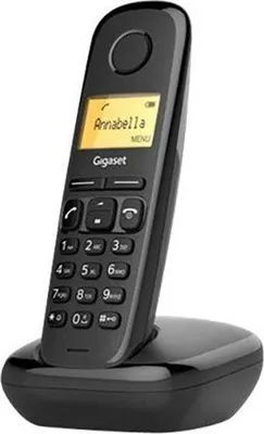 Immagine prodotto di Telefono fisso GIGASET A170, display retroilluminato, 50 contatti, batteria ricaricabile, nero