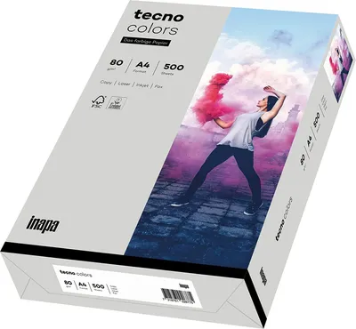 Obrázok produktu pre inapa 2100011393 Multifunkčný papier tecno® colours - A4, 80 g/m2, sivý, 500 listov