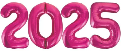 Produktbild von Folienballon 2025 pink Silvester XL Ballon