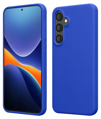Produktbild von kwmobile Handyhülle für Samsung Galaxy S24 FE Hülle - Case Silikon - Kabelloses Laden - Schutzhülle Cover in Baltik Blau