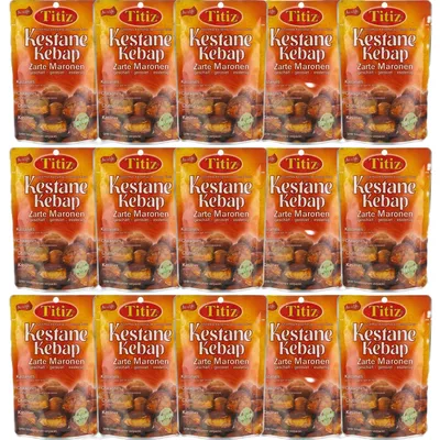 Produktbild von 15x125g Titiz geschälte Maronen geröstet Essfertig Esskestanien Zarte Maronen