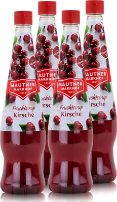Produktbild von Mautner Getränkesirup Kirsche 0,7L - Softdrink, Cocktails (4er Pack)