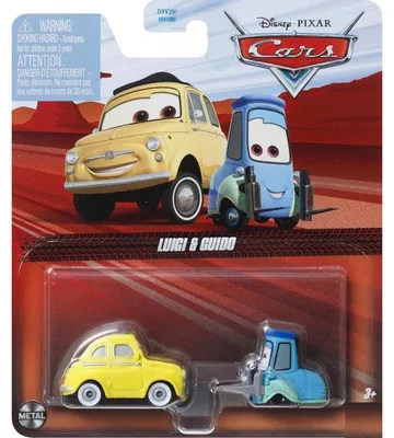 Image de Véhicule cars luigi et guido - voiture miniature en métal - mattel - fjh93