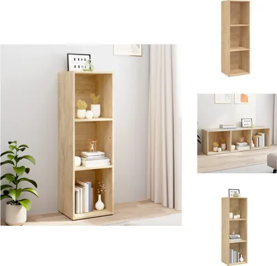 Obrázok produktu pre vidaXL Regál/TV skrinka Sonoma dub 36x30x114 cm Materiál na báze dreva - Regály a police na knihy