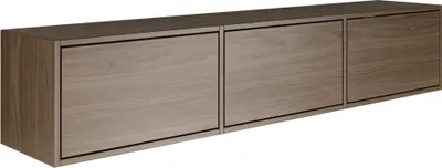 Produktbild von Selsey Framme – hängendes TV-Board mit drei Klappen, Holzoptik Walnuss, 150 cm