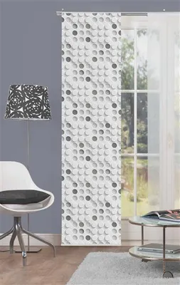 Produktbild von Home Wohnideen Schiebevorhang Dekostoff Digitaldruck3D Punkte 1 teilig 245 x 60 cm Grau