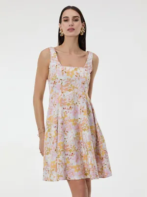 Produktbild von Orsay Hellrosa gemustertes, knielanges Damenkleid 38