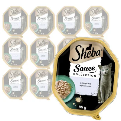 Produktbild von Sheba Saucen-Kollektionsschale 12 x 85 g Alleinfuttermittel für Katzen mit Kalbfleisch in Sauce
