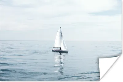 Produktbild von MuchoWow® Poster Meer - Segelboot - Blau 60x40 cm - Schlafzimmerdekoration