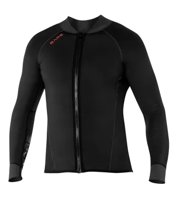 Obrázok produktu pre Bare Exowear Neoprénová bunda so zipsom vpredu, čierna (L)