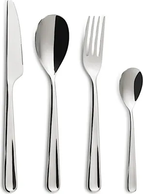 Immagine prodotto di Comas Besteck-Set London 24-tlg., Tafelbesteck, Edelstahl 18/10, Silberfarben, 6710