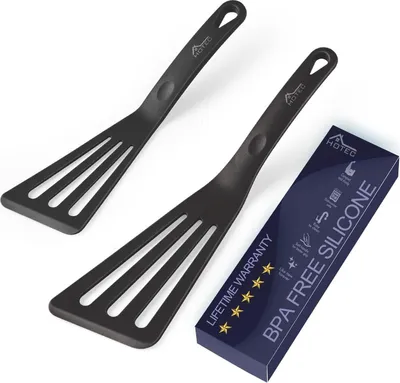Produktbild von Silikon-Fischwender mit Schlitzen, 2-teiliges Set, hitzebeständig, antihaftbeschichtet, spülmaschinenfest