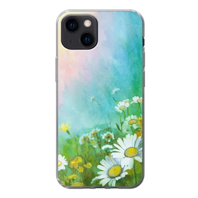 Produktbild von MuchoWow® Handyhülle Schutzhülle Hülle für iPhone 13 mini Gänseblümchen - Sonne - Sommer Silikon Softcase Handy Hülle - Softcase