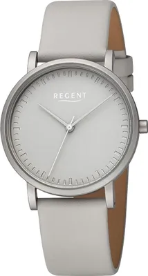 Produktbild von Regent Leder Damen Uhr Armbanduhr Quarz hellgrau Lederarmband D2URBA802