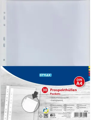 Obrázok produktu pre Prospekthülle A4 30Er Genarbt Sty 43805 Im Beutel