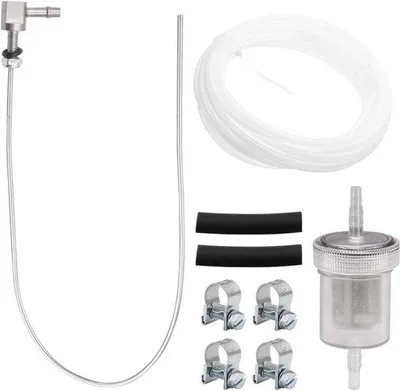 Imagen del producto de Limpiador de tanques con kit de conexión de combustible, que incluye filtro de aceite y manguera de combustible, para sistemas de calefacción Eberspacher y Webasto