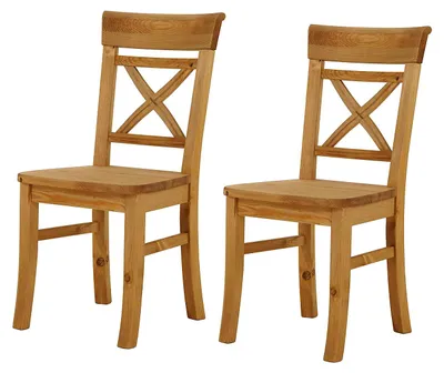 Produktbild von home24 Esszimmerstuhl - 2er-Set - Kiefer Massiv