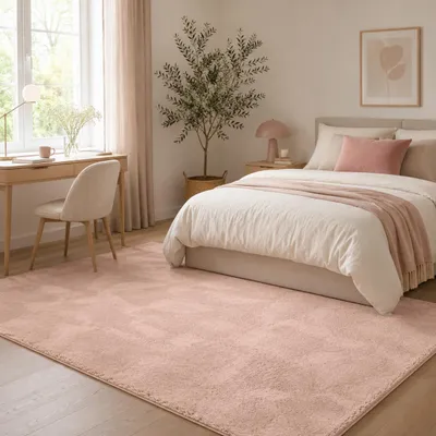 Produktbild von Luxus Super Soft Fellteppich Pearl Altrosa, Größe:200x290 cm