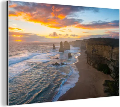 Obrázek produktu pro Nástěnná dekorace Kovový kovový obraz Wall Art 90x60cm Dvanáct apoštolů při západu slunce Muchowow Hliníkové obrazy