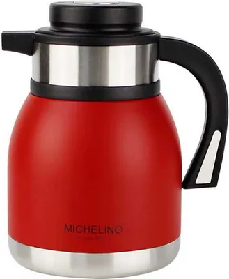 Produktbild von Michelino 1,2 Liter Isolierkanne Thermokanne Thermoskanne Nora ROT 54536