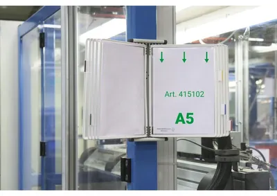 Produktbild von tarifold Wand-Sichttafelsystem 415102 DIN A5 weiß mit 10 St. Sichttafeln, 1 St.