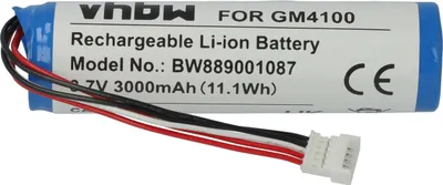 Produktbild von vhbw Akku Ersatz für Datalogic 128000894, BT-8, RBP-4000 für Barcodescanner POS (3000 mAh, 3,7 V, Li-Ion)