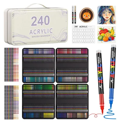 Produktbild von Solidchoice – Set mit 242 Acrylfarbstiften für kreative Projekte