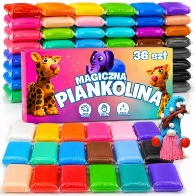 Zdjęcie produktu dla Plastelina – masa modelarska – 36 sztuk – masa do rękodzieła – zestaw kreatywny – plastelina dla dzieci – kolorowa plastelina