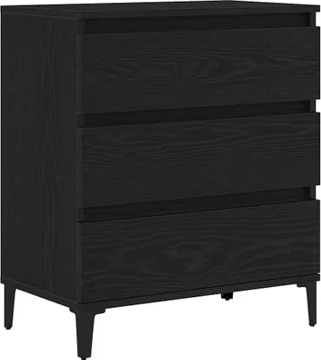 Image de vidaXL Sideboard noir imitation chêne 60 x 35 x 70 cm Bois composite
