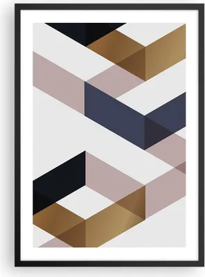 Produktbild von Gerahmtes Poster - Schwarzer Rahmen - Abstraktion Muster Diamant - 50x70 cm - Wand Bild - Wanddeko - Wandbilder - Wandposter - Bilderrahmen - Bilder - Kunstdruck - Wandbild - P2BPA50x70-4311